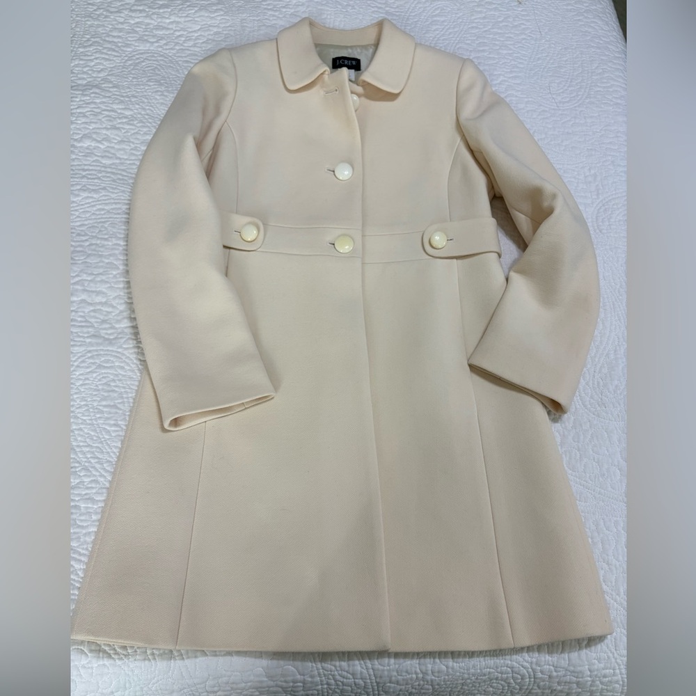 J. Crew double cloth Coat, cream color, 6P